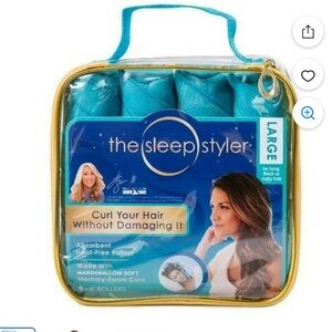 8 PCS Set The Sleep Styler Absorbent Heat Free 6" Foam Hair Rollers Large